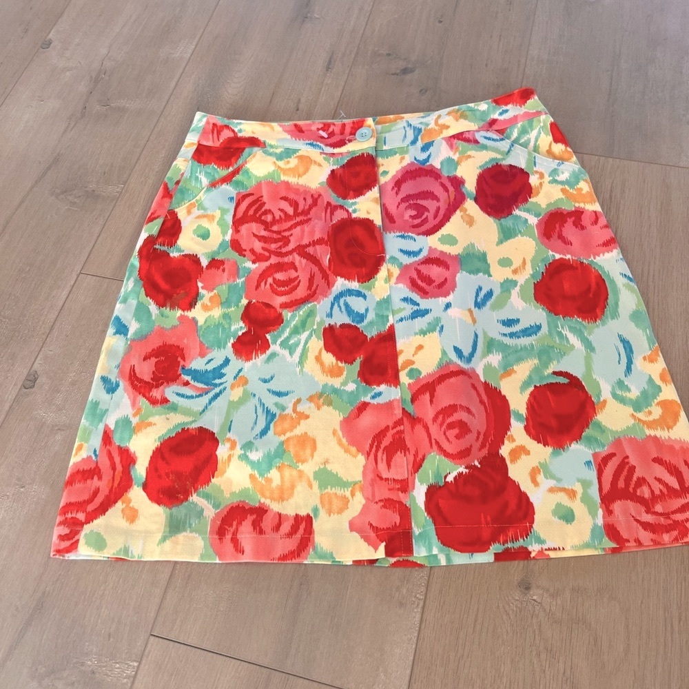 💎Talbots A-Line pencil skirt floral adorable size 4